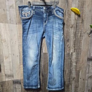 Rock Revival Felina Easy Crop Jeans 32 READ DESCRIPTION